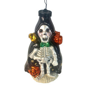 Halloween Skeleton in Cape Ornament Figure 6"